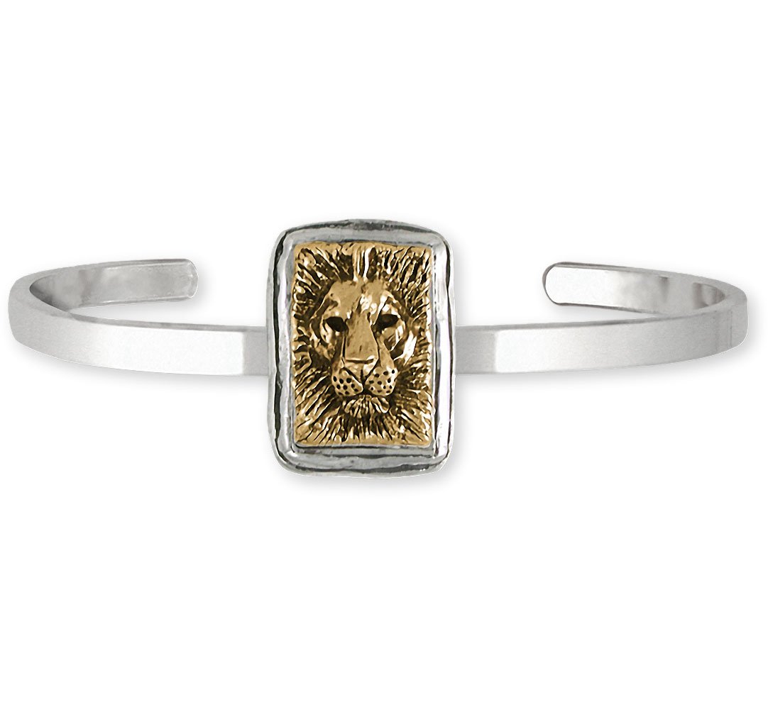 Men's lion bracelet with black lava and turquoise beads - braceletsforever